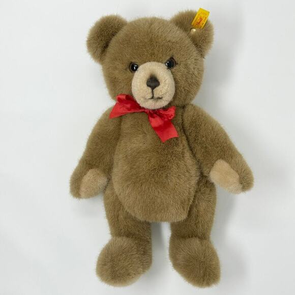 Steiff Petsy Teddy Bear 14" Plush Caramel Stuffed Animal Button in Ear 012174 - Picture 12 of 14